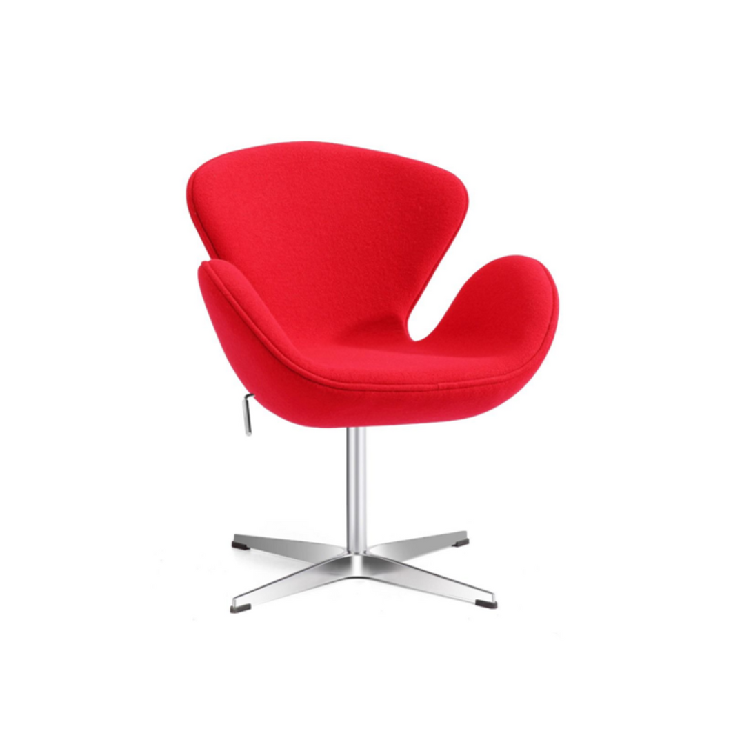 Lacey Swivel Lounge Chair - Red
