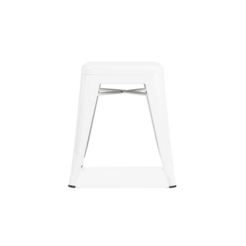Reproduction of Xavier Pauchard Tolix Style Stool Chair - White