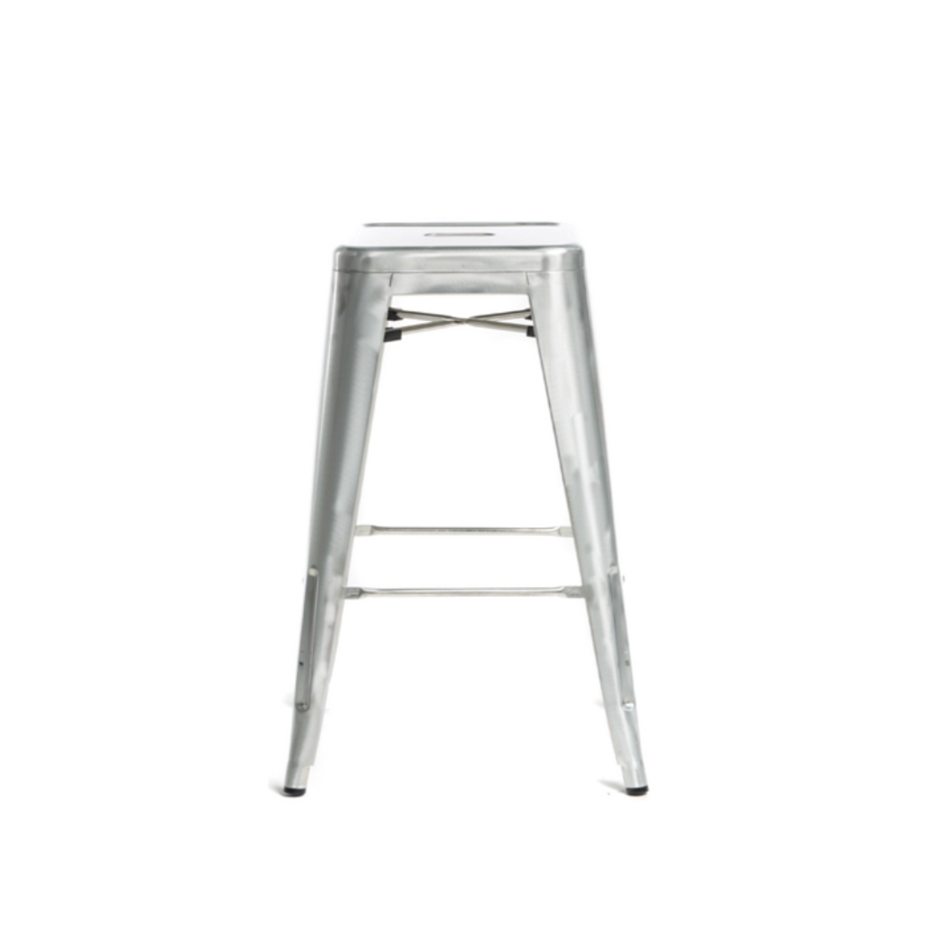 Reproduction of Xavier Pauchard Tolix Counter Stool - Brushed Transparent
